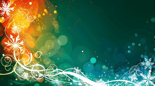 Christmas greeting card with snowflakes