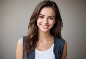 Fototapeta premium portrait of a beautiful woman smiling