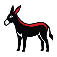 Solid color Donkey animal vector design