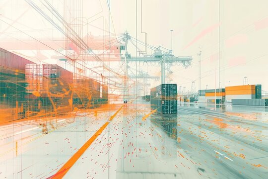 An abstract representation of the efficiency and flow of logistics operations