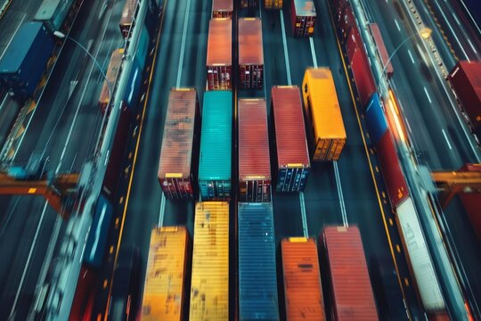 An abstract representation of the efficiency and flow of logistics operations