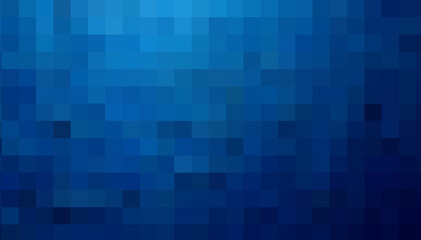 Gradient blue background. Geometric texture of light-dark blue squares. The substrate for branding, calendar, postcard, screensaver, poster, cover. A place for your design or text. Vector illustration