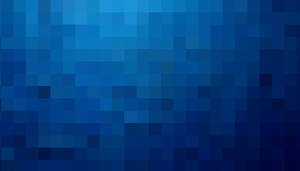 Gradient blue background. Geometric texture of light-dark blue squares. The substrate for branding, calendar, postcard, screensaver, poster, cover. A place for your design or text. Vector illustration