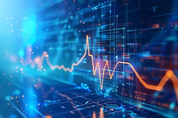 Heartbeat line overlaid on a medical background, representing health services and advanced medical technology