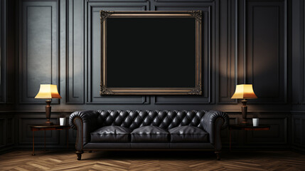 Minimalistic abstract  interior of living room