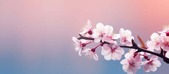 A pinky flower. Creative banner. Copyspace image