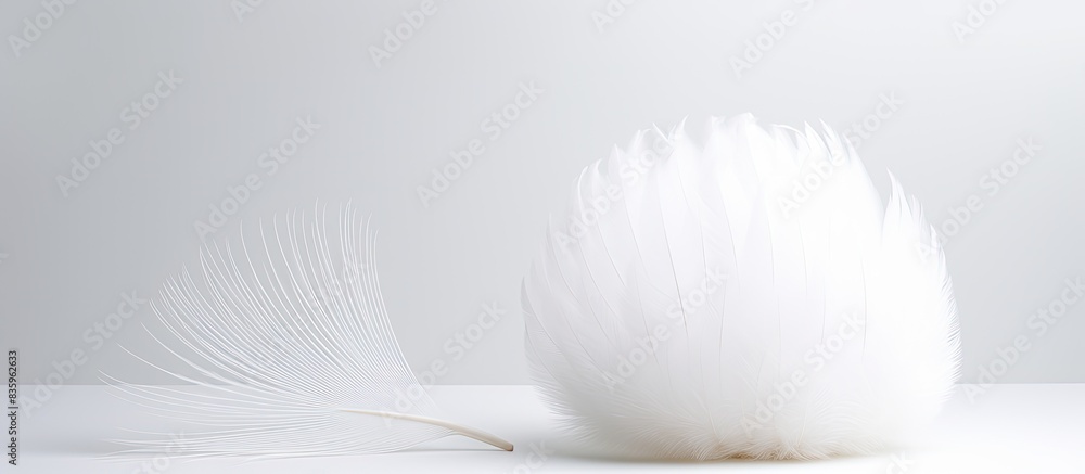 Sticker White shuttlecock isolated on white background. Creative banner. Copyspace image