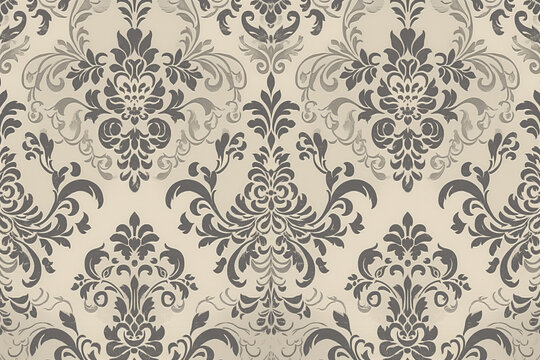 seamless pattern, Discover the timeless elegance of seamless damask wallpaper with this high-resolution design, perfect for adding a touch of sophistication to any space