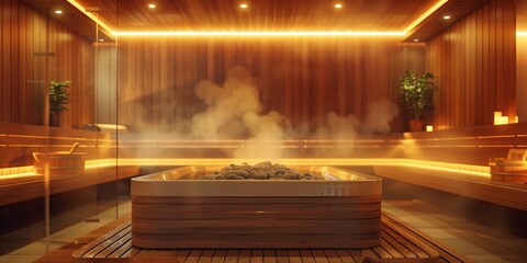 Essential element for steam bath experience.