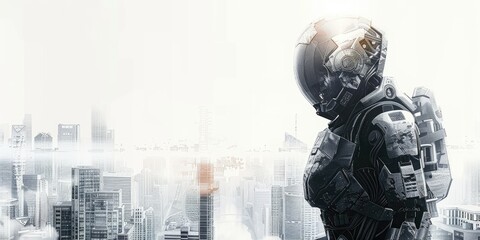 Fototapeta premium Urban Astronaut: The Future of Exploration