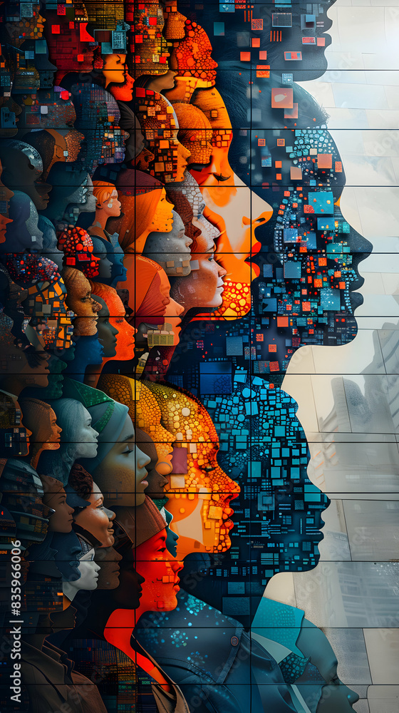 Poster high resolution photo realistic image of hr leader s profile emphasizing employee development and gr