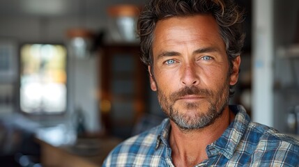 Fototapeta premium portrait of handsome man standing on white background.illustration