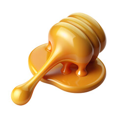 Fototapeta premium Sweet honey spill drip Hyperrealistic Highly Detailed Isolated On Transparent Background Png File