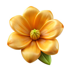 Fototapeta premium Kerria Flower Hyperrealistic Highly Detailed Isolated On Transparent Background PNG File