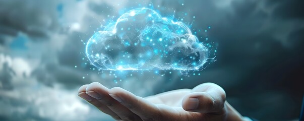 Fototapeta premium Cloud Computing Lecture in University Classroom Modern Business Impact Concept