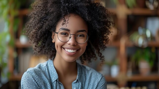 excited african american teen girl in glasses is overjoyed after receiving excellent news biracial female student enjoys accomplishment and personal development .stock illustration
