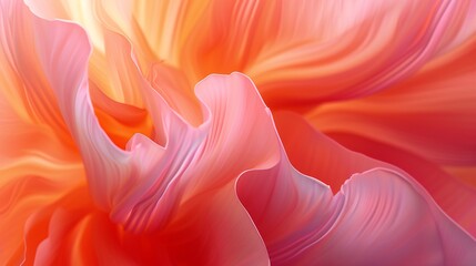 Gentle Flow: Tulip's extreme wavy petals in calming macro view.