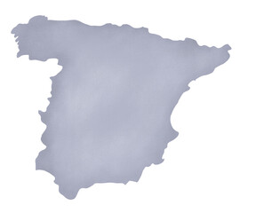 Obraz premium Spain Map illustration in gray color. Graphic design element for travel, geography, educational material. Png file, clip art, cut file