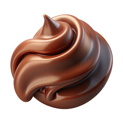 Obraz premium Flowing chocolate Hyperrealistic Highly Detailed Isolated On Transparent Background Png File
