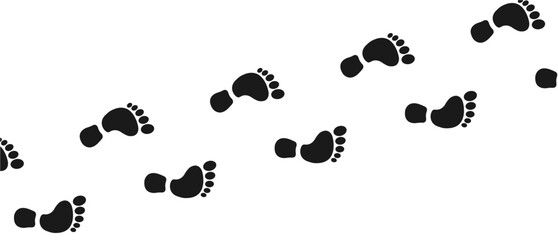 human foot step, foot print