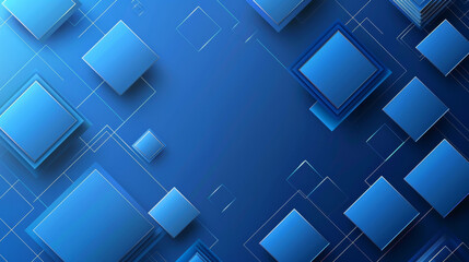 Elevate business image with abstract geometric squares on blue gradient background design.