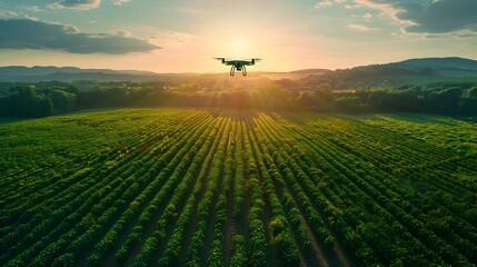 Smart Drone Flying Over Farm Optimizing Crop Production and Sustainability