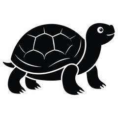 Solid color Eastern Box Turtle animal vector design