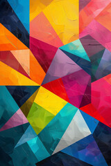 Energy-filled rainbow shapes in abstract design