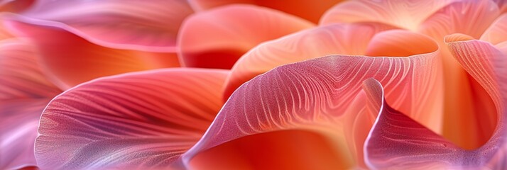 Obraz premium Rippling Tulip Patterns: Macro shot captures the wavy patterns of tulip petals, adorned with mesmerizing geometric forms.