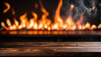 empty beautiful wood table top counter and blank wood