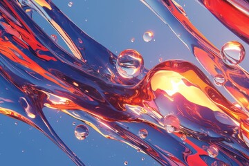 Dynamic liquid backgrounds for visual art