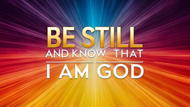 be still, and know that i am God