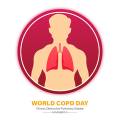 Celebrating Lung Health, Vector design for world copd chronic obstructive pulmonary disease day template design.