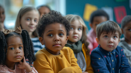 Attentive Diverse Children Listening in Classroom Setting