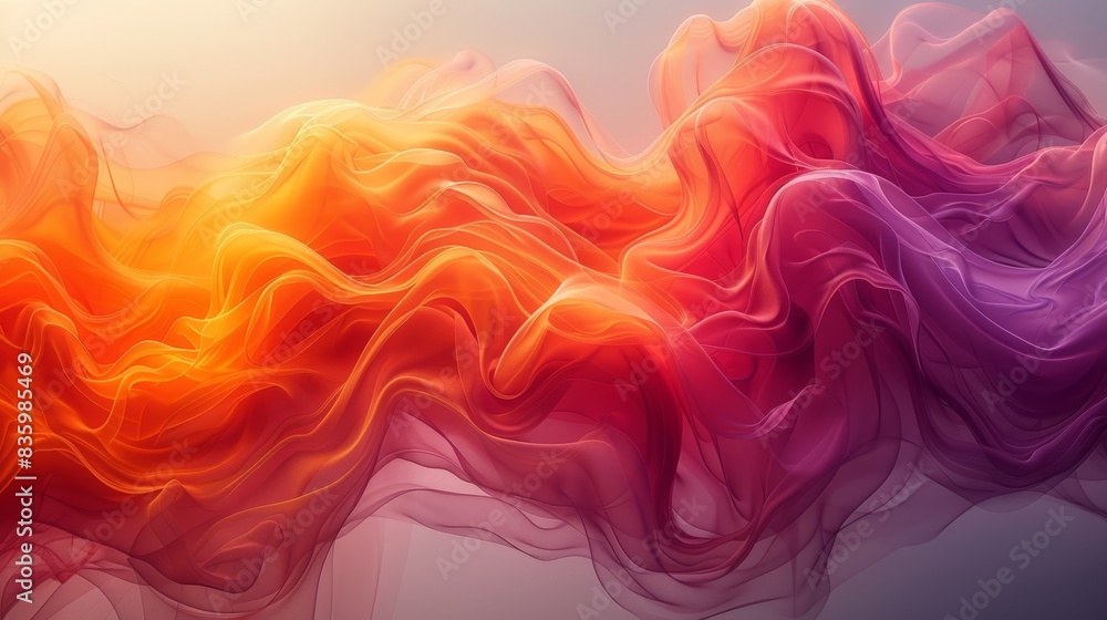 Poster vibrant abstract background with flowing gradient colors and dynamic shapes, creating a sense of mov