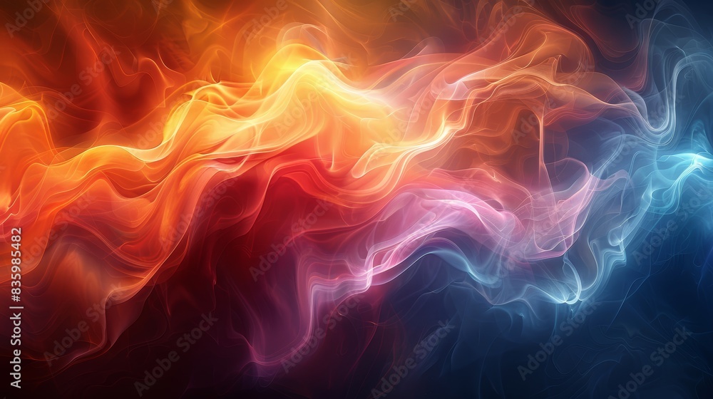Aufkleber vibrant abstract background with swirling rainbow colors creating a dynamic, flowing pattern of red,