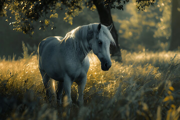 Fototapeta premium A majestic horse, showcasing its strength and beauty.