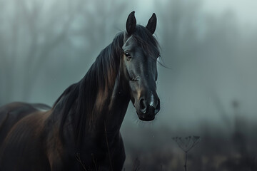 Obraz premium A majestic horse, showcasing its strength and beauty.
