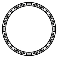 Vintage frame border ornament vector. Ethnic seamless round pattern. Mandala Floral Baroque. Classic antique ornate element. Decorative border for frame, textile, fabric, rug, tattoo, ceramic.