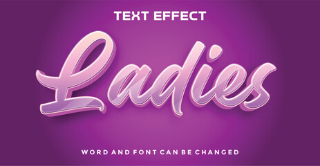 Ladies editable text effect