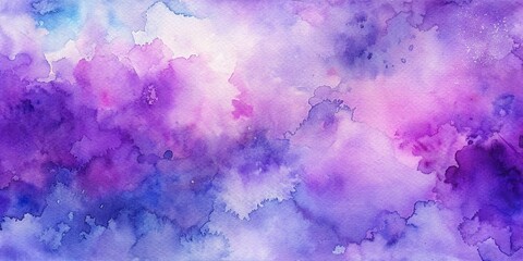 Purple watercolor background painting on paper texture with pastel purple and blue colors in blotches and paint bleed design , watercolor, background, painting, paper texture, pastel purple
