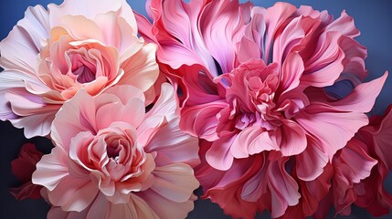 A close-up of a vibrant orchid bloom, its intricate petals showcasing nature's artistry in shades of pink, purple, and white. Painting Illustration style, Minimal and Simple,