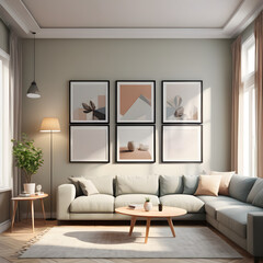 modern living room with sofa