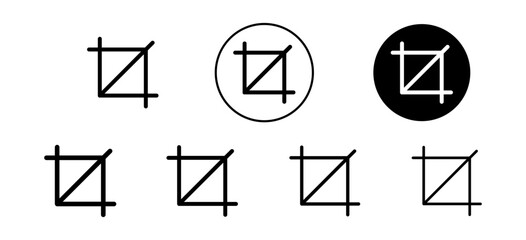 Crop tool icon vector set collection for web