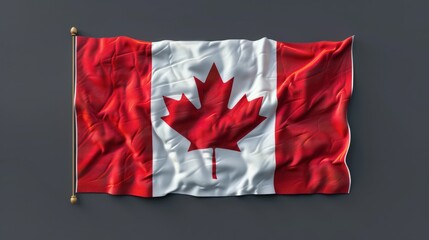 Canada flag on dark grey background