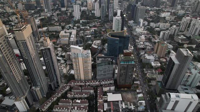 Aerial view of Bangkok thonglor district