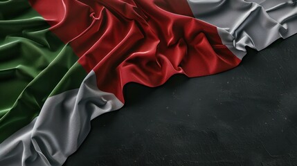 Obraz premium Italy flag on dark grey background