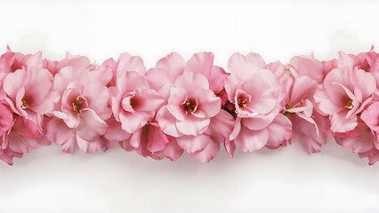 Beautiful pink flowers on a white background