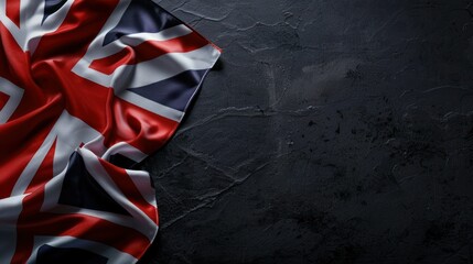 United Kingdom flag on dark grey background