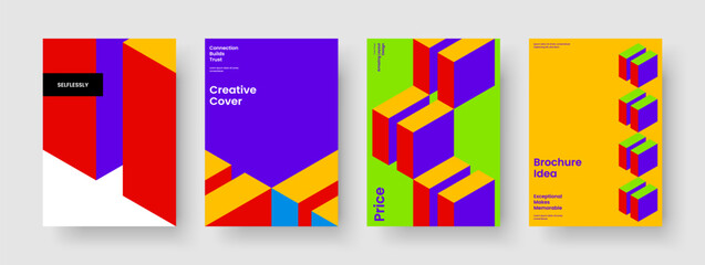 Fototapeta premium Modern Report Layout. Geometric Flyer Template. Isolated Poster Design. Brochure. Book Cover. Business Presentation. Background. Banner. Catalog. Journal. Newsletter. Handbill. Advertising